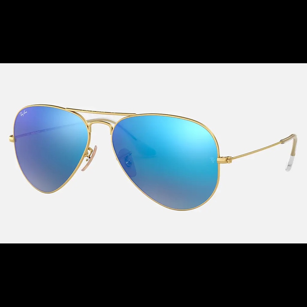 Ray-Ban Aviator Flash- Gold Frame -Blue Flash Lens